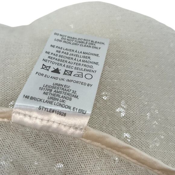 Hutch Jackson Sequin-Embellished Mesh Cover-Up Duster Kimono Cream Plus Size 3X - Picture 16 of 16